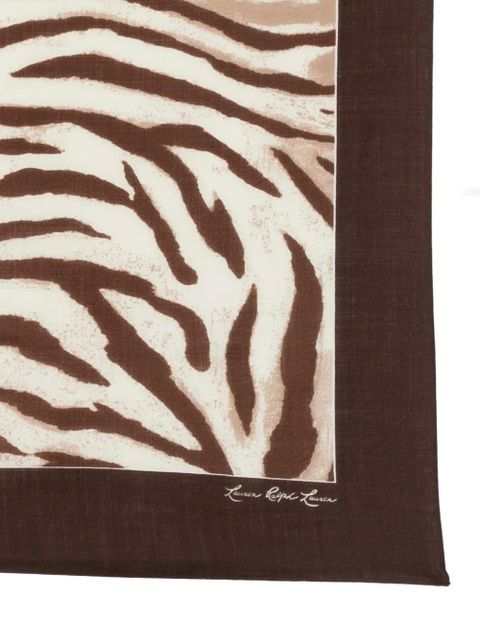 Lauren Ralph Lauren zebra-print scarf - Brown