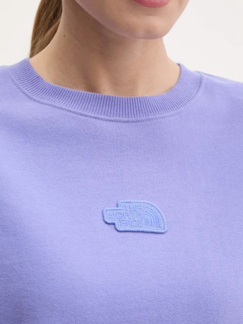 The North Face bluza bawełniana Nature Relaxed damska kolor fioletowy z aplikacją NF0A8BVX0YI1