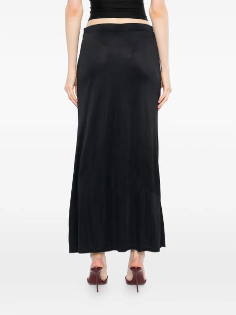FARM Rio floral-appliqué maxi skirt - Black