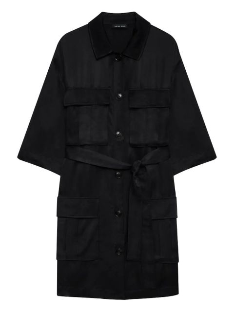 ANINE BING Geri belted cargo-pocket dress - Black - zdjęcie produktu nr 1