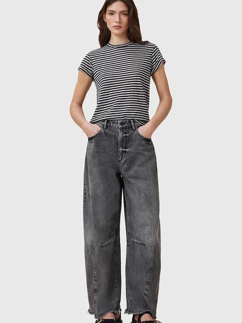 AllSaints t-shirt bawełniany ANNA damskie kolor czarny W007JY