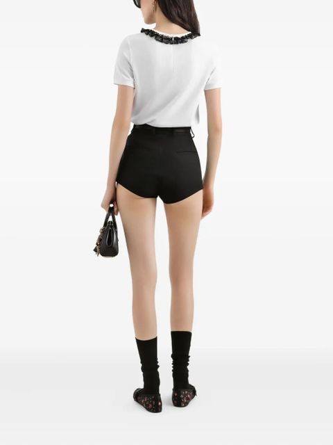 Dolce & Gabbana ruffled-detail T-shirt - White