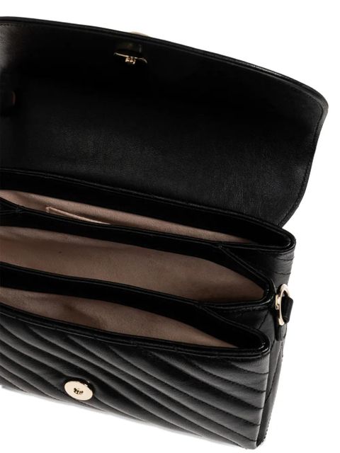 Jimmy Choo Avn curve chevron top-handle shoulder bag - Black