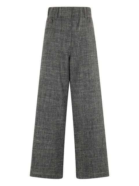 Alysi slub-texture trousers - Grey - zdjęcie produktu nr 1