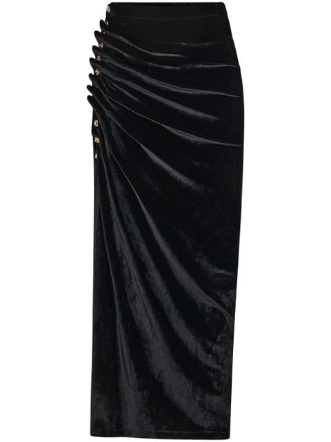 Rabanne velvet maxi skirt - Black - zdjęcie produktu nr 1