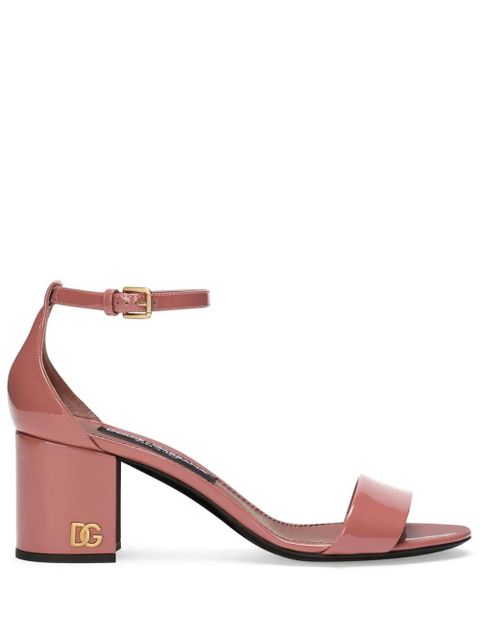 Dolce & Gabbana DG patent-leather sandals - Pink - zdjęcie produktu nr 1
