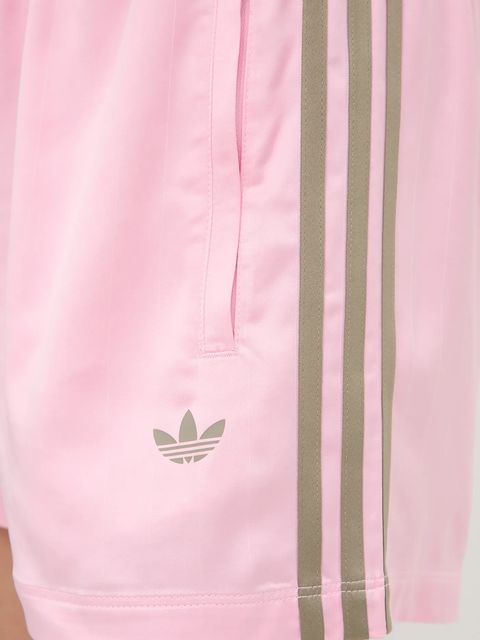 adidas Originals szorty Shorts damskie kolor różowy z aplikacją high waist KD2282