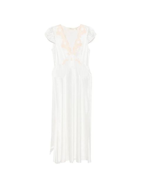 DÔEN Coraline lace V-neck midi dress - White - zdjęcie produktu nr 1