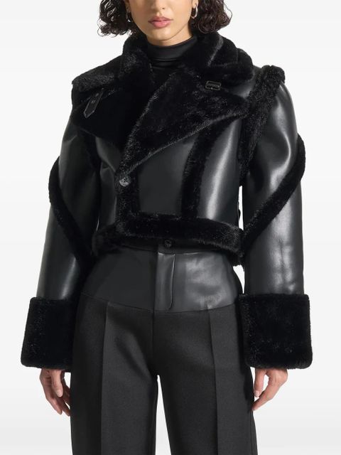 Manière De Voir Kena detachable-sleeves jacket - Black