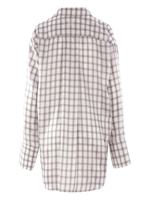 LOEWE checked silk shirt - White - zdjęcie produktu nr 2