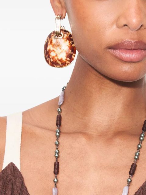 Tory Burch runway shell drop earrings - Gold - zdjęcie produktu nr 2