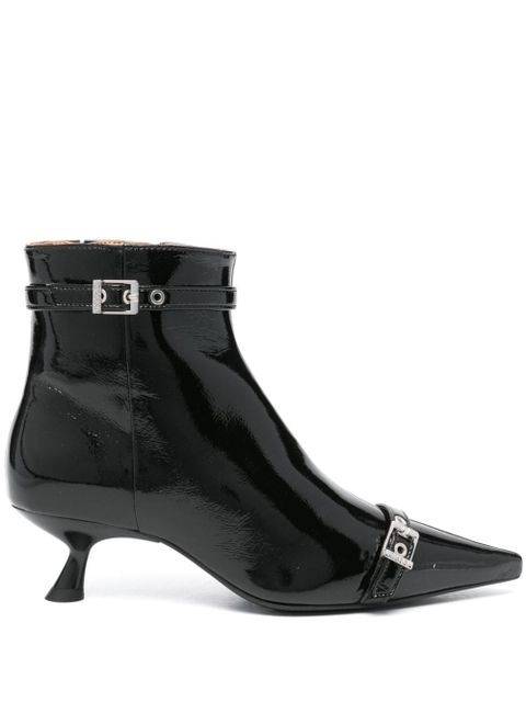 GANNI ankle length pointed toe boots - Black - zdjęcie produktu nr 1