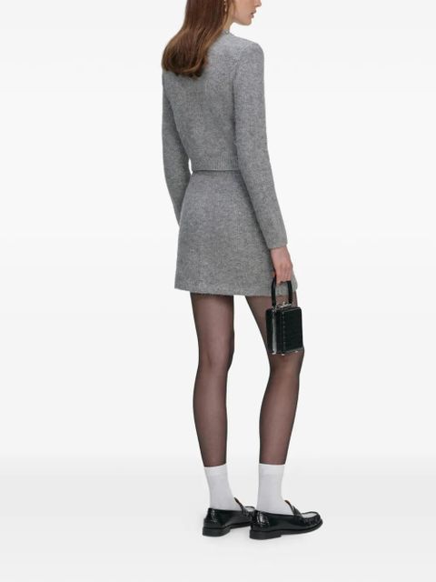 Self-Portrait crystal-embellishment cardigan - Grey