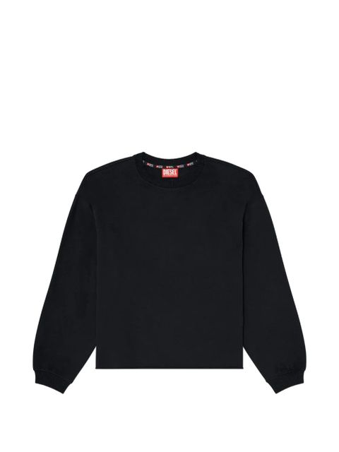 Diesel Peached raw-hem cotton sweatshirt - Black - zdjęcie produktu nr 1