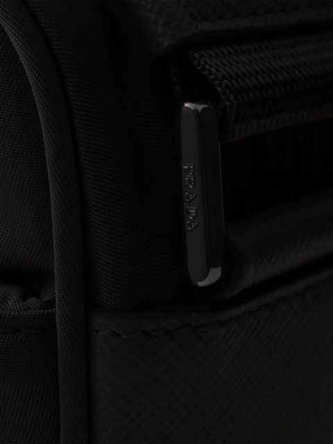 Prada zip pouch woven strap shoulder bag - Grey