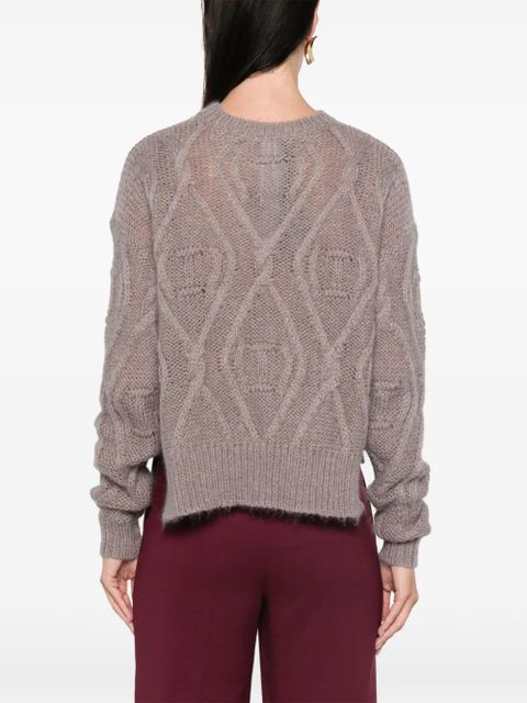 TWINSET logo-embossed sweater - Grey