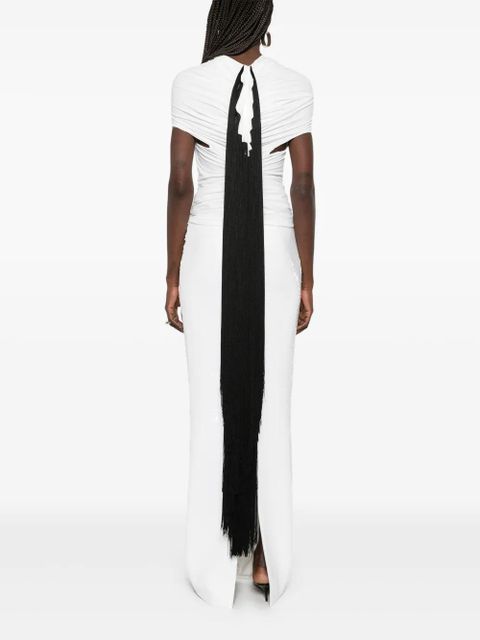 Jean Paul Gaultier jersey double-layer top - White