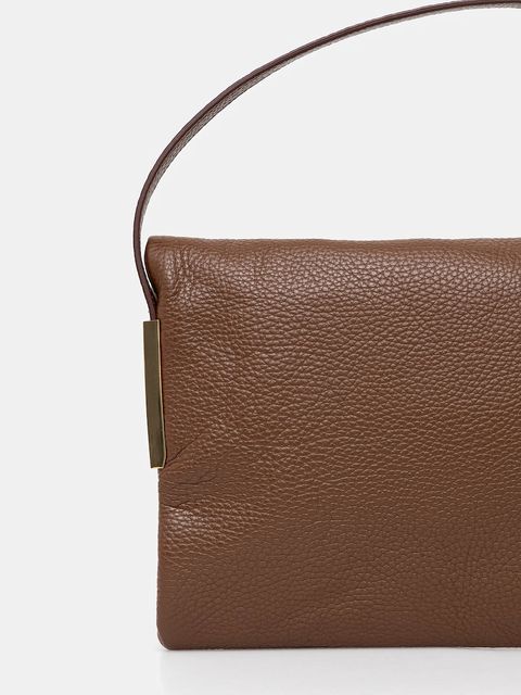 Elisabetta Franchi torebka skórzana kolor brązowy BS48N56E2 - zdjęcie produktu nr 2