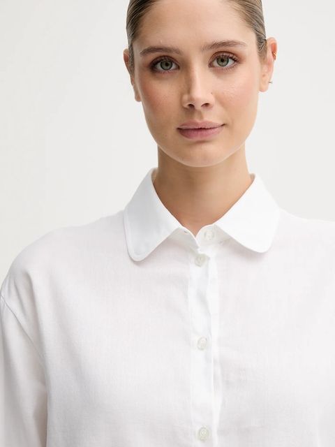 Colmar koszula bawełniana damska kolor biały relaxed z kołnierzykiem klasycznym 8431.2ZS