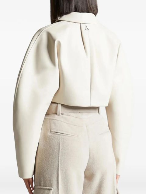 Manière De Voir balloon sleeve cropped jacket - Neutrals