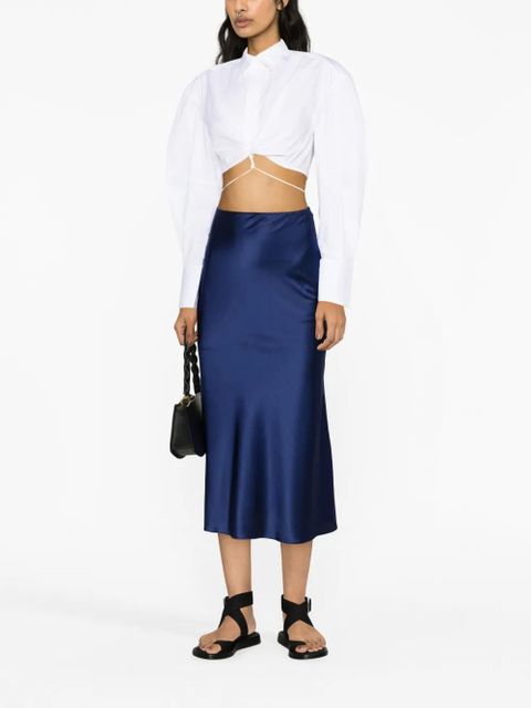 MANURÍ Patricia silk skirt - Blue - zdjęcie produktu nr 2