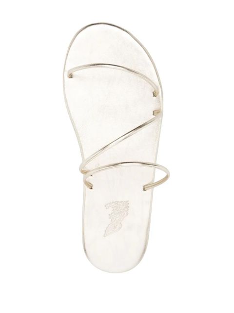 Ancient Greek Sandals Polytimi leather sandals - Metallic