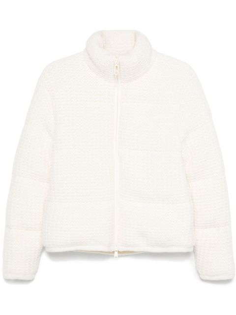 Moncler knitted puffer jacket - Neutrals - zdjęcie produktu nr 1