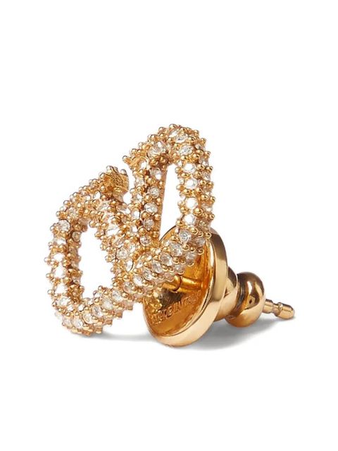 Valentino Garavani VLogo Signature crystal-embellished earrings - Gold