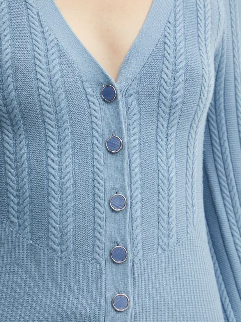 Guess kardigan LIVIA damski kolor niebieski lekki W4BR31 Z2V42