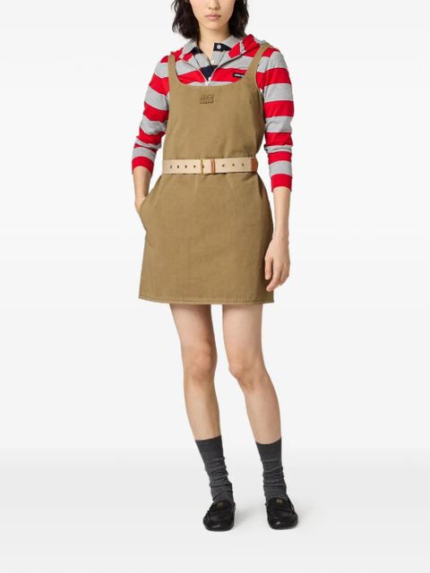 Miu Miu scoop-neck mini dress - Brown - zdjęcie produktu nr 2