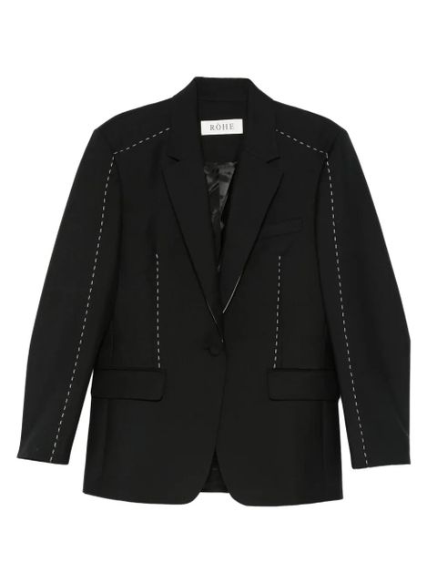 Róhe contrast-stitching blazer - Black - zdjęcie produktu nr 1