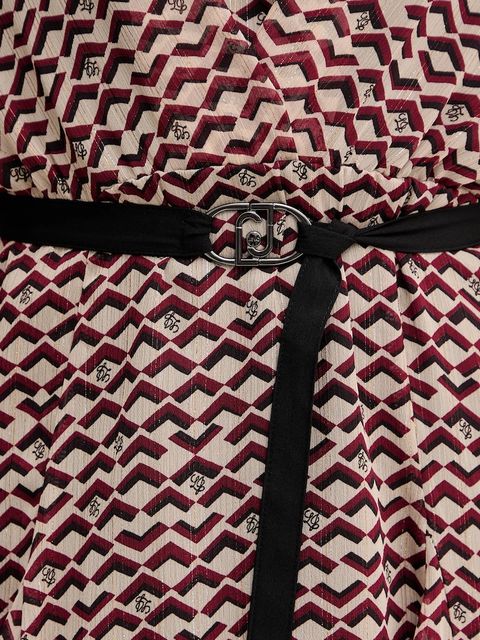 Liu Jo sukienka kolor bordowy mini rozkloszowana MF5064 TS116