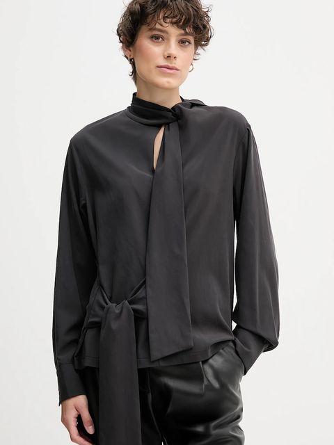 Sandro Ferrone bluzka damska kolor czarny gładka S165YBFCRUSCA - zdjęcie produktu nr 1