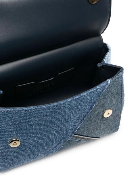 Dolce & Gabbana small Sicily patchwork denim shoulder bag - Blue - zdjęcie produktu nr 2