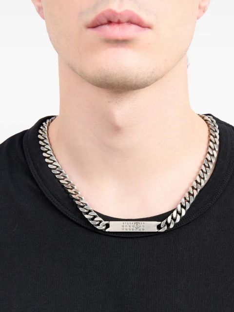MM6 Maison Margiela logo necklace - Silver - zdjęcie produktu nr 2
