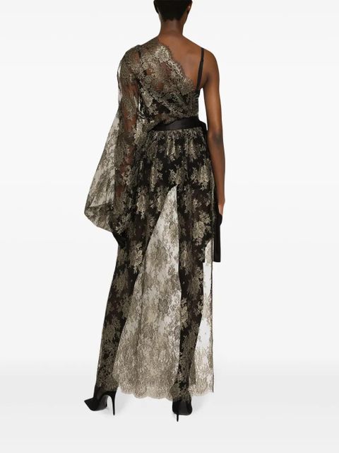 Dolce & Gabbana semi-sheer lace gown - Gold