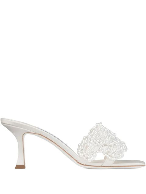 Jimmy Choo 70mm Cary mules - White - zdjęcie produktu nr 1