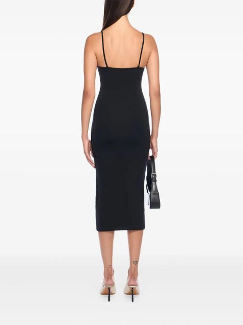 Off-White strappy sleek midi dress - Black