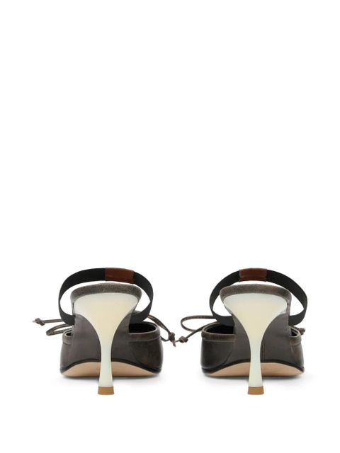 MM6 Maison Margiela square toe bow mules - Brown