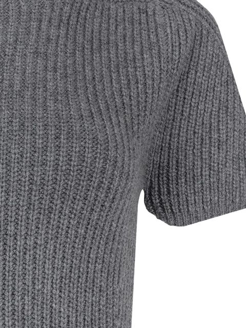 Magda Butrym turtle-neck ribbed mini dress - Grey