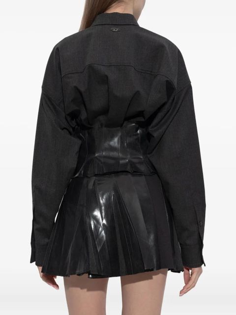 Diesel G-anbu zip pleated jacket - Black