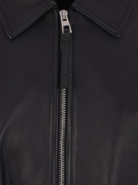 LOEWE draped leather jacket - Black