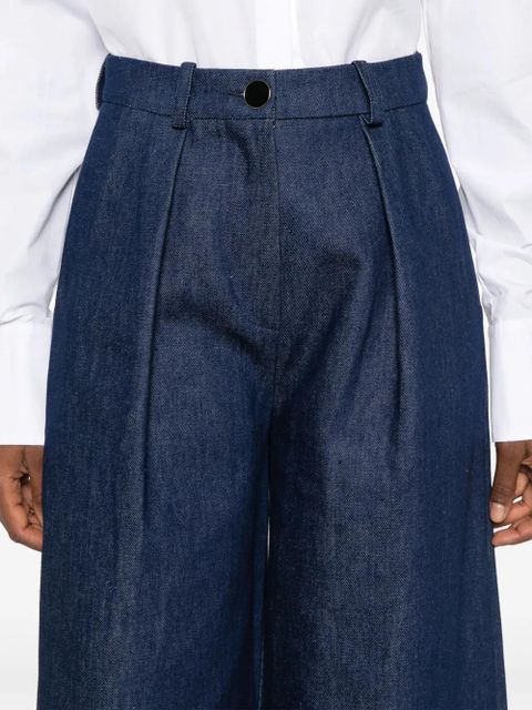 Rowen Rose pleat-detail jeans - Blue