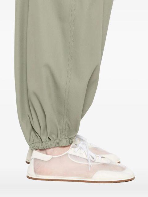 Max Mara elasticated-hem loose trousers - Green