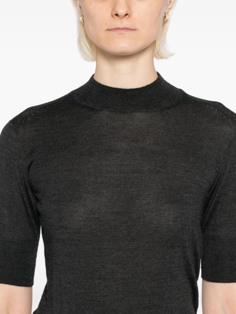 Jil Sander crew-neck top - Grey
