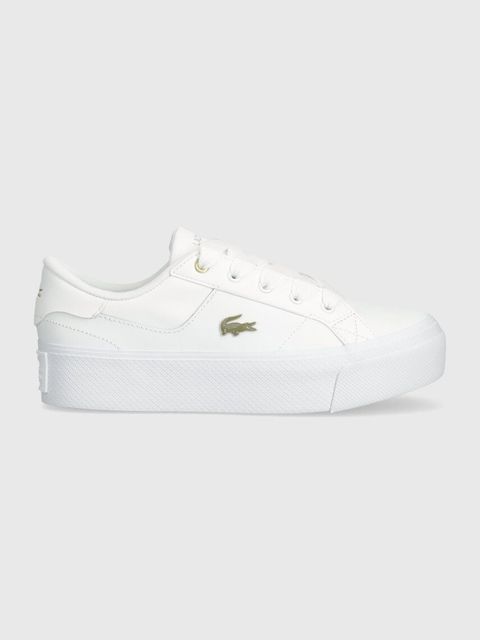 Lacoste sneakersy Ziane Platform Logo Leather kolor biały 47CFA0005 - zdjęcie produktu nr 1