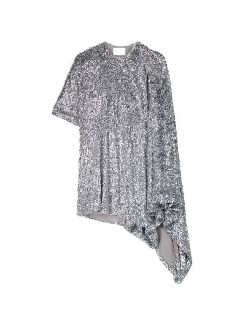 Coperni Zero draped asymmetric waste dress - Silver - zdjęcie produktu nr 1