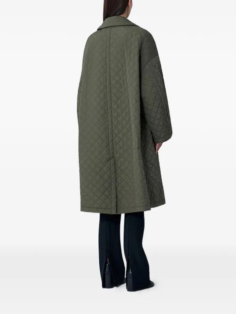Maison Margiela notched-lapels quilted coat - Green