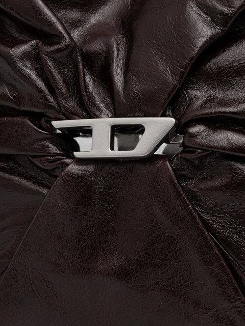 Diesel torebka skórzana SCRUNCH-D SCRUNCH-D kolor brązowy X10325.P1003