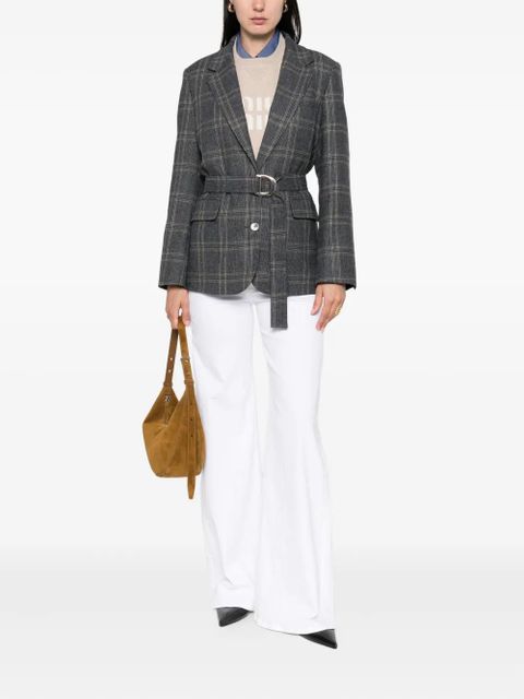 Maje checked belted blazer - Grey - zdjęcie produktu nr 2